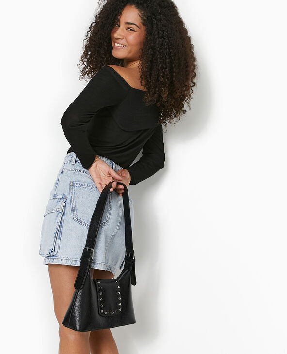 Sac porté épaule avec clous noir - Pimkie