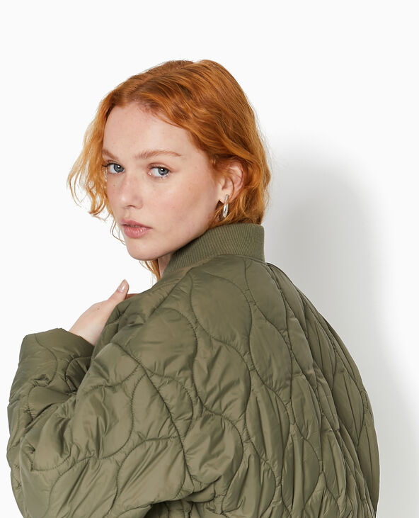 Blouson matelassé forme bombers vert kaki - Pimkie