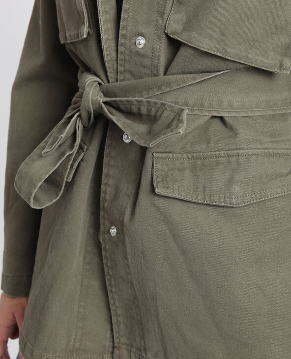 Veste army à ceinture vert kaki - Pimkie