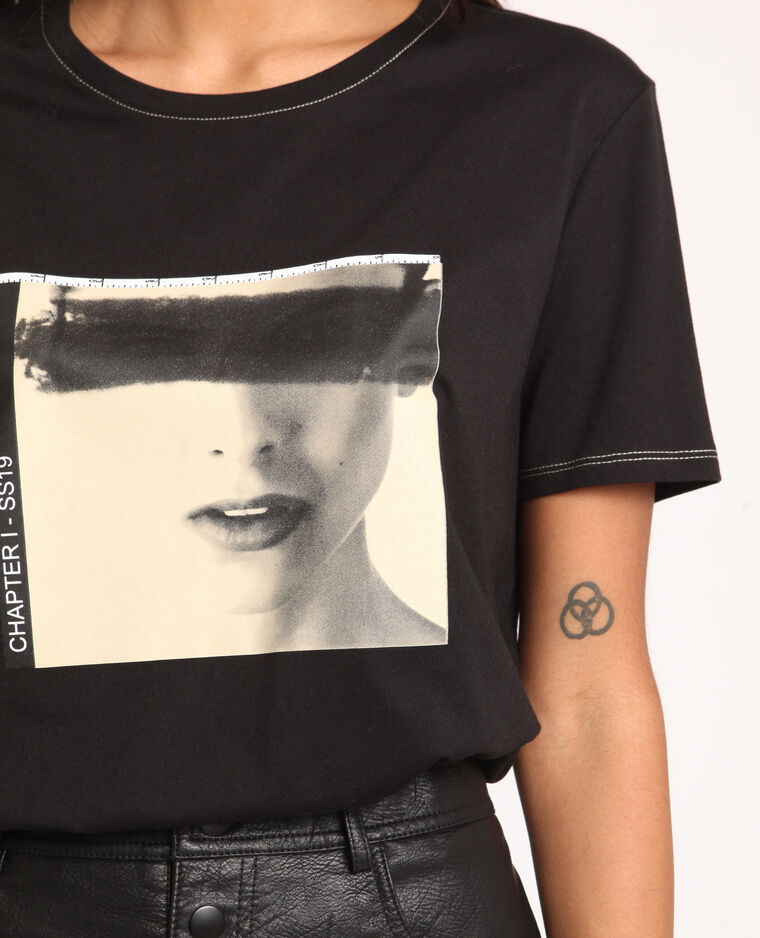 T-shirt imprimé noir - Pimkie