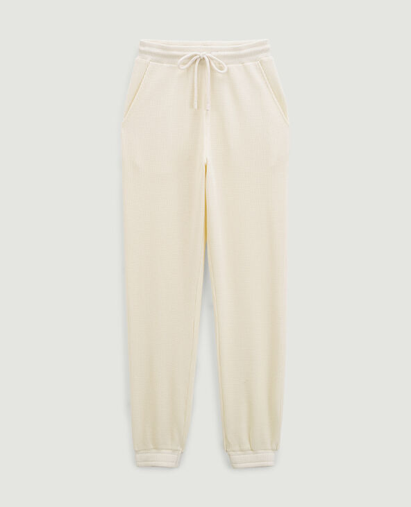Jogging nid d'abeille blanc - Pimkie