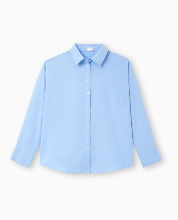 Chemise manches longues bleu - Pimkie