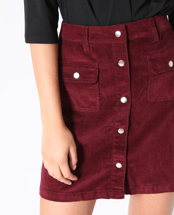 Jupe velours bordeaux femme cheap