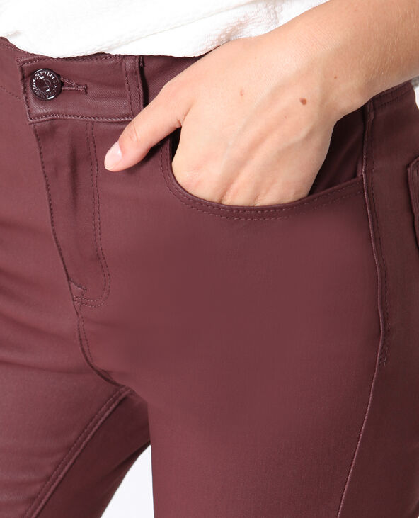 Skinny enduit bordeaux - Pimkie