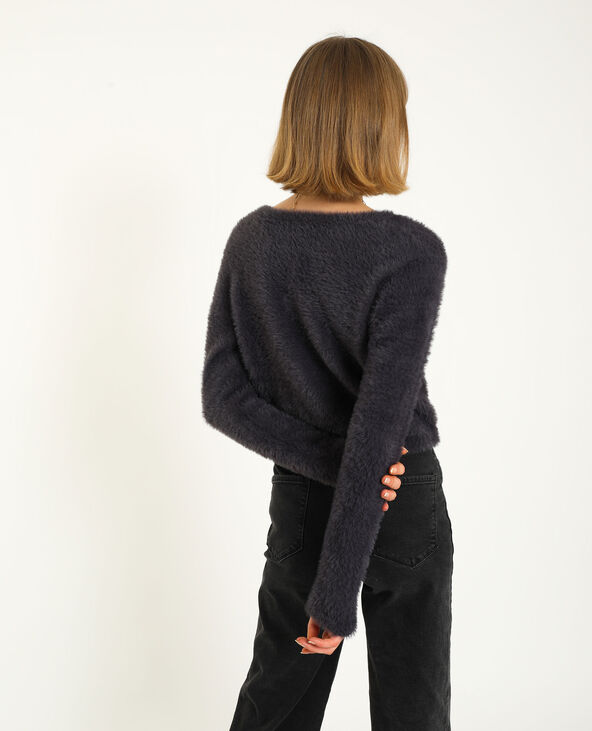 Petit gilet poilu gris - Pimkie