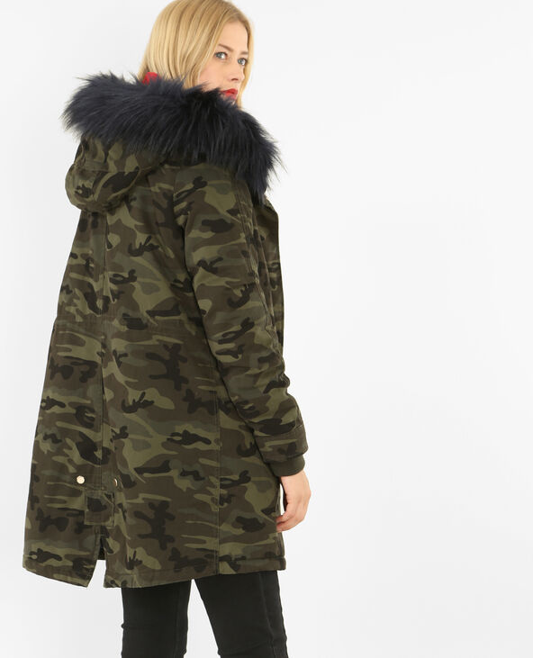 Longue parka à capuche vert kaki - Pimkie
