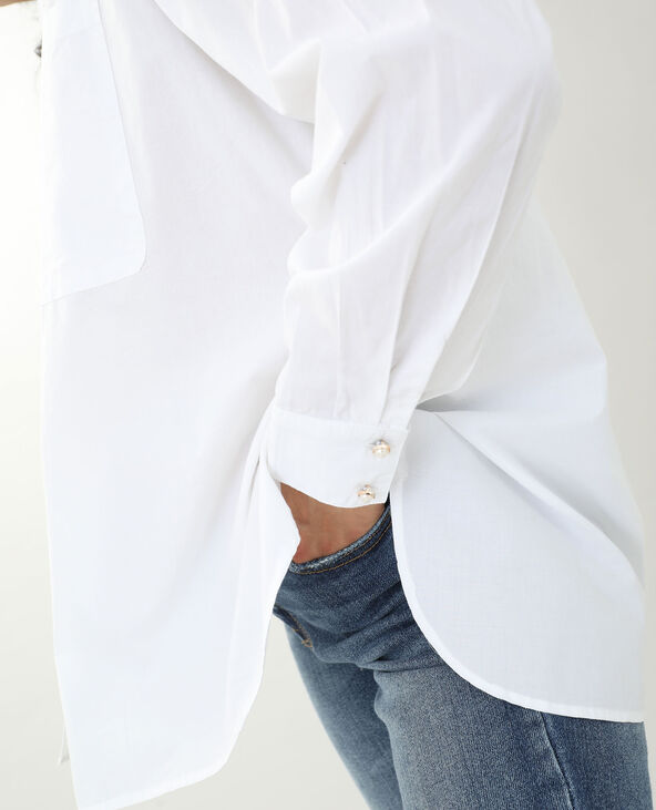 Chemise longue blanche femme zara clearance