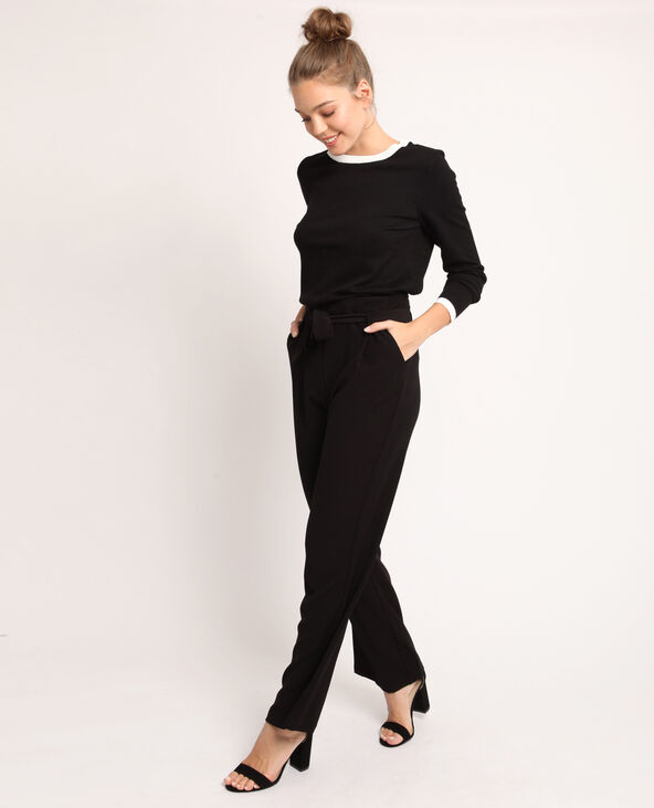 Pantalon large noir - Pimkie