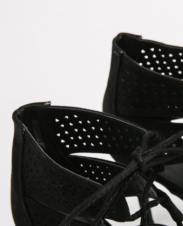 Sandales à lacets noir - Pimkie