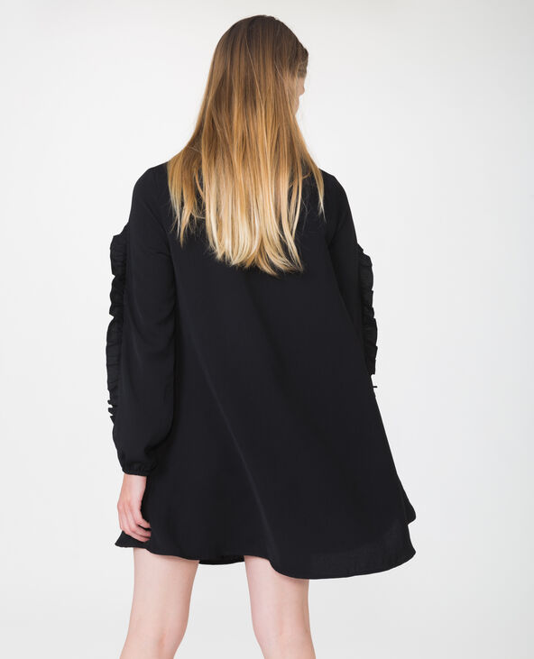Robe à volants noir - Pimkie