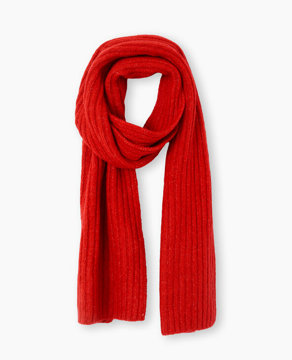 Echarpe en maille côtelée rouge - Pimkie