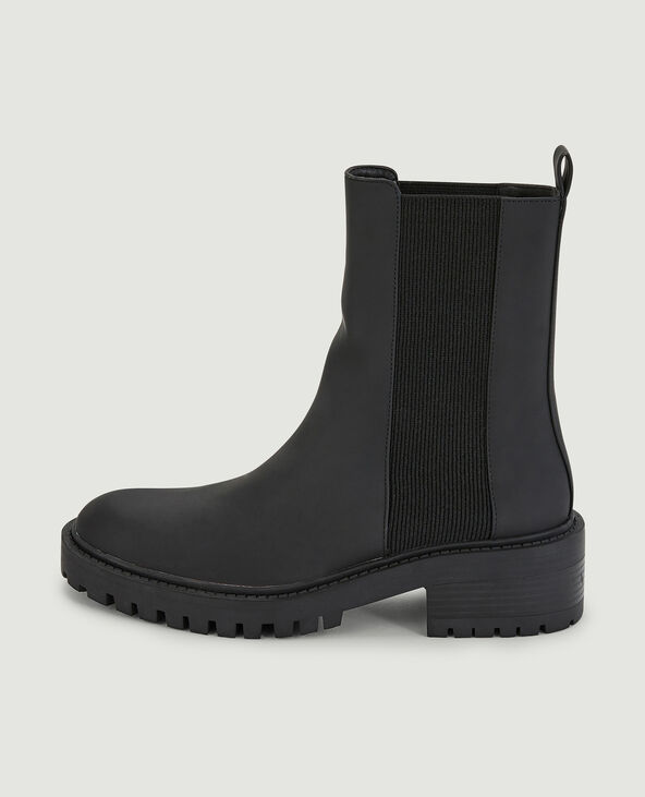 Boots semelles crantées noir - Pimkie