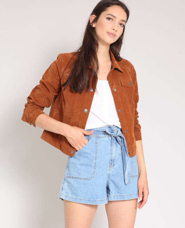 Veste en faux cuir camel - Pimkie