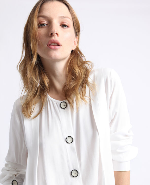 Chemise sans col blanc - Pimkie