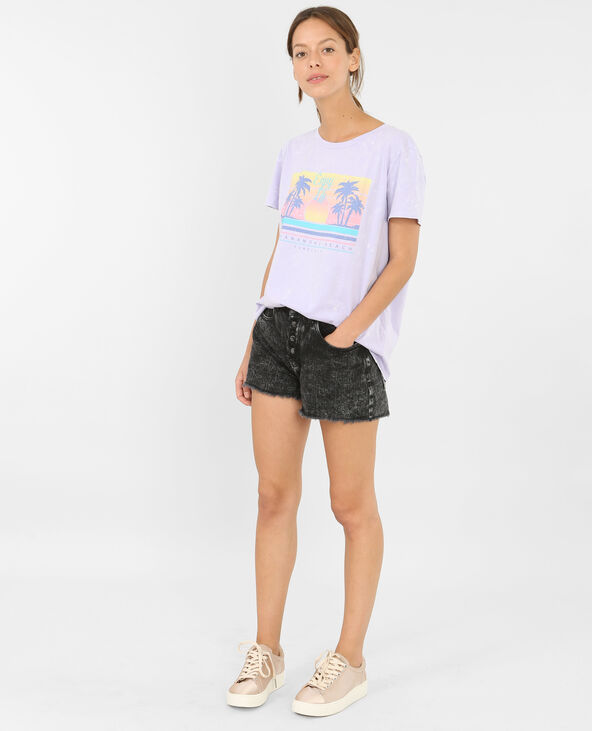 T-shirt imprimé Honolulu lilas - Pimkie
