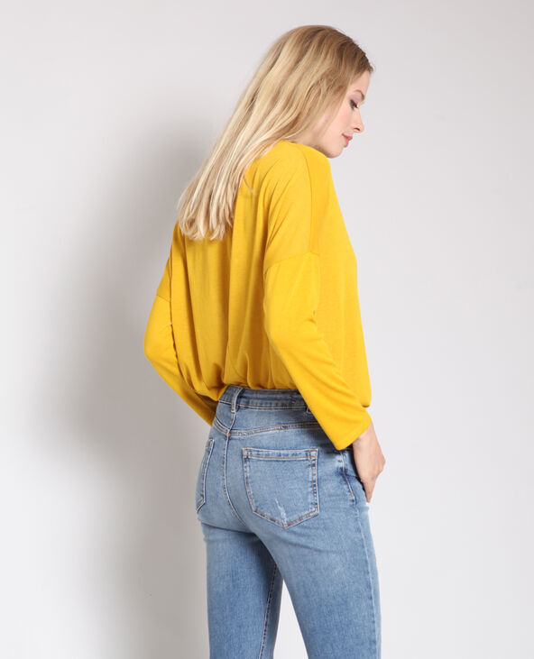 Tee shirt manche longue jaune pas cher online