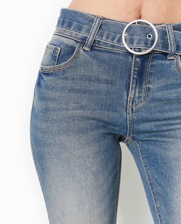 Jean flare taille basse avec ceinture Pimkie