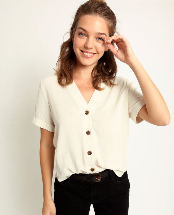 Chemisier manche courte femme on sale