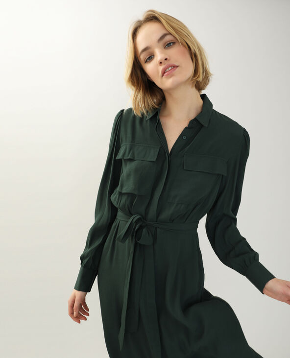 Robe-chemise vert foncé - Pimkie