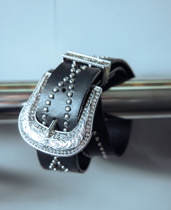 Ceinture à clous et bijoux noir - Pimkie