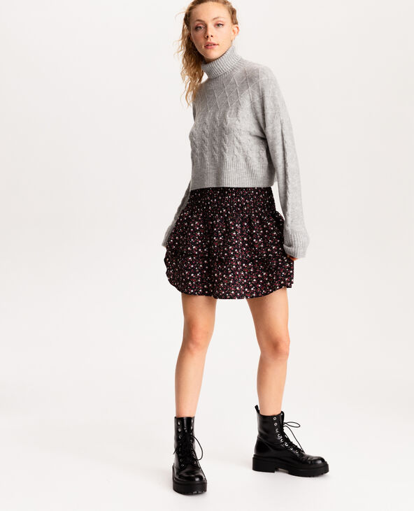 Pull col roulé torsadé gris chiné - Pimkie