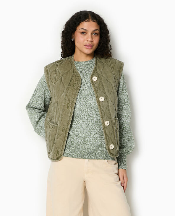 Veste matelassée sans manches vert - Pimkie