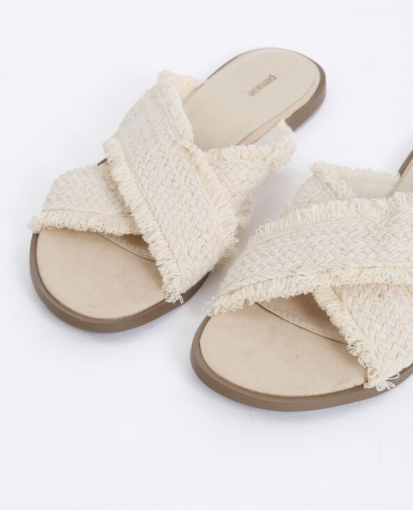 Sandales en tissu beige - Pimkie