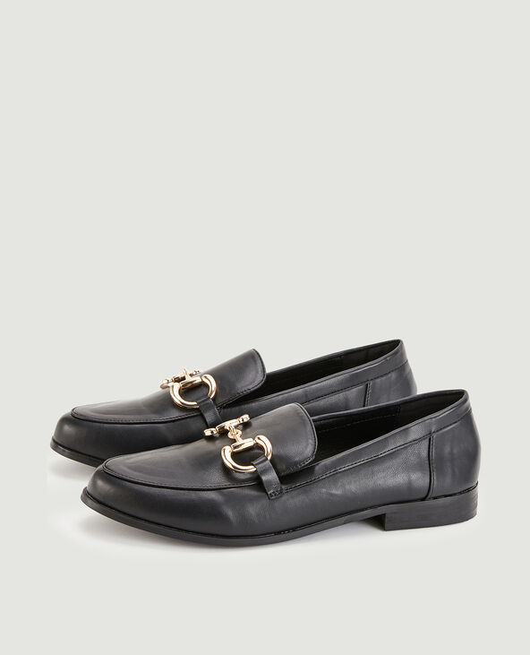 Mocassins slim boucles dorées noir - Pimkie