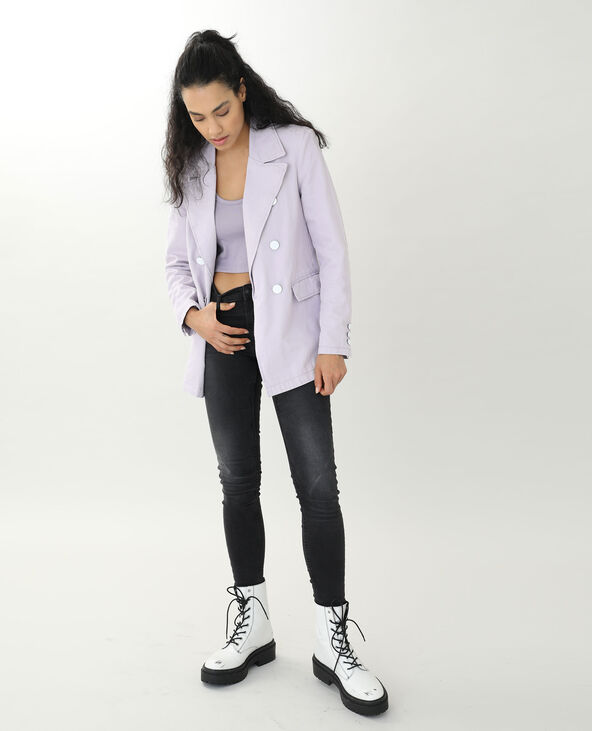 Caban en toile violet - Pimkie