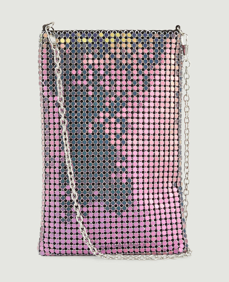 Sac téléphone en maille métallique argenté - Pimkie