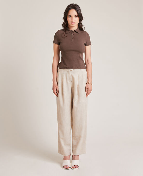 Top forme polo marron - Pimkie