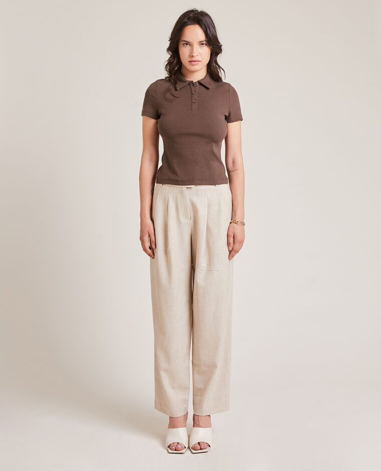 Top forme polo marron - Pimkie