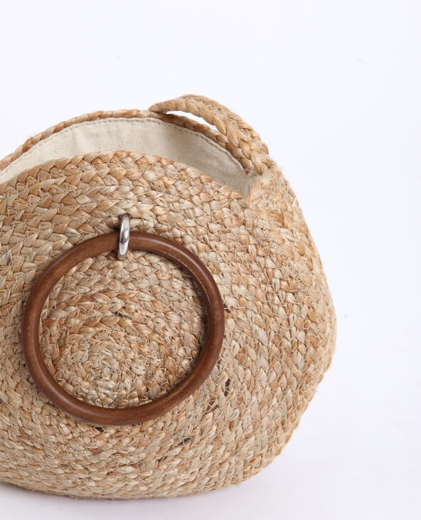 Sac rond en paille Pimkie