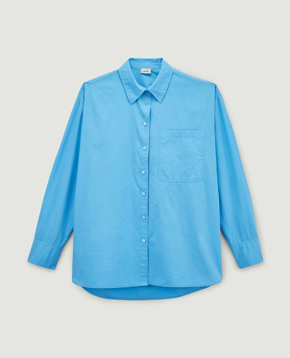 Chemise oversize manches longues bleu - Pimkie