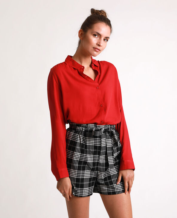 Chemisier rouge fluide new arrivals