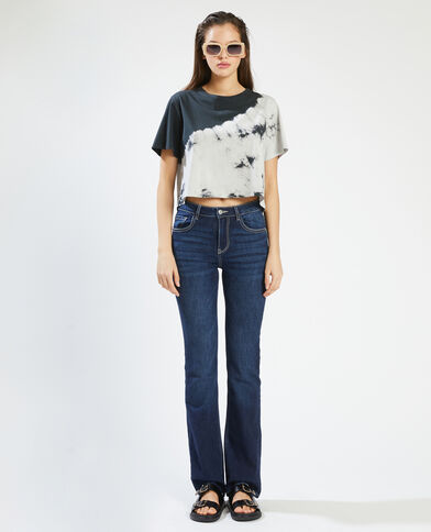T-shirt cropped tie and dye blanc - Pimkie