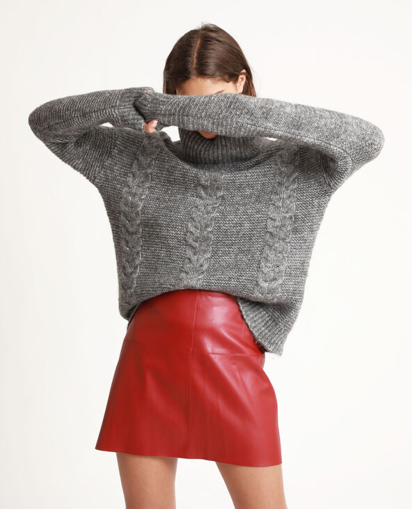 Pull à col roulé gris chiné - Pimkie