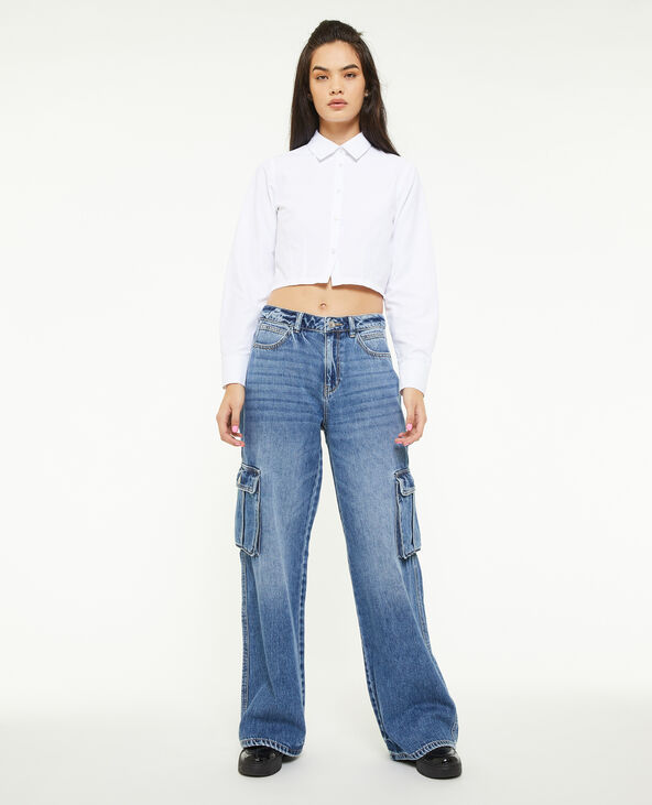 Jean cargo large bleu - Pimkie