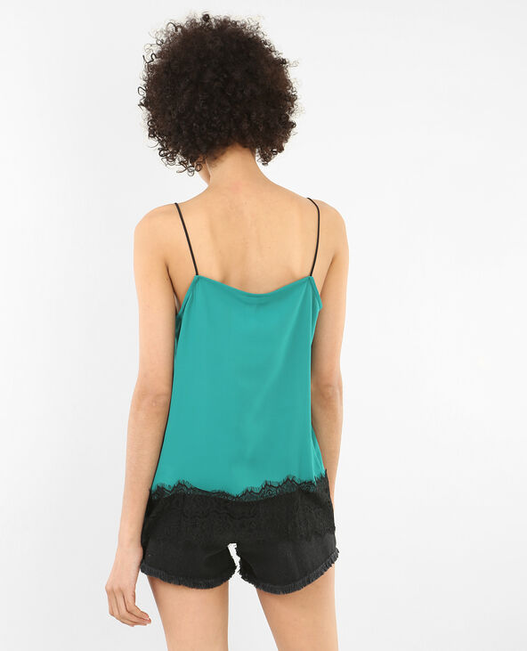 Top dentelle vert émeraude - Pimkie