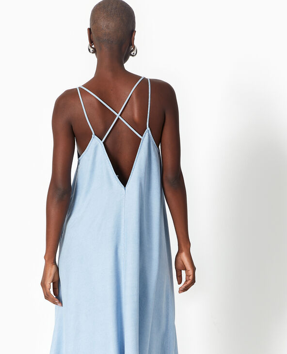 Robe longue en tissu effet jean Pimkie