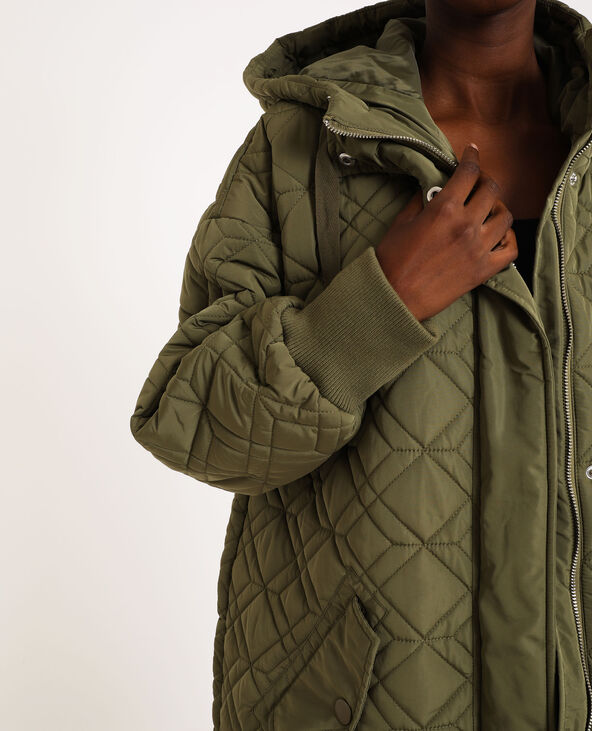 Parka longue à capuche vert kaki - Pimkie