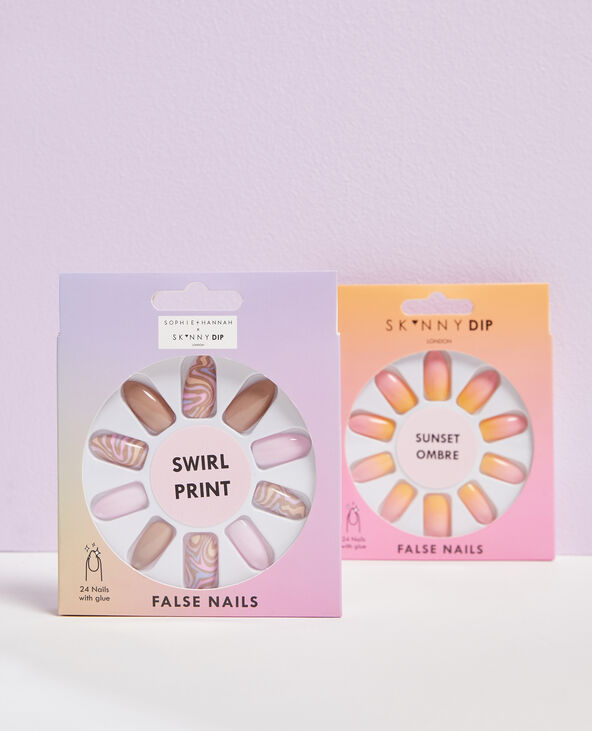 Lot de 24 faux ongles rose - Pimkie
