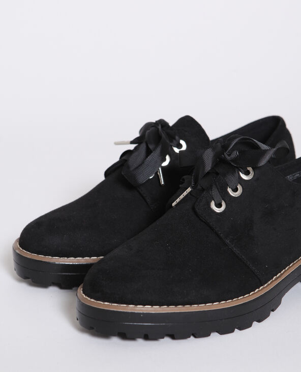Derbies imitation daim noir - Pimkie