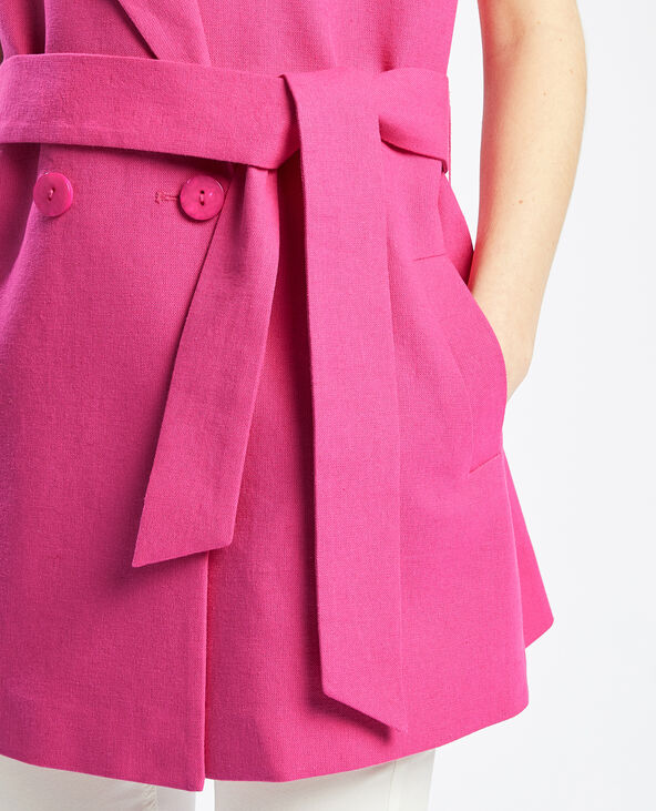 Veste blazer sans manche rose fuchsia - Pimkie