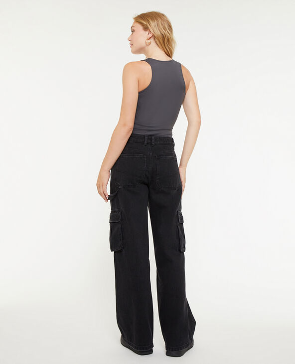 Jean cargo large noir - Pimkie