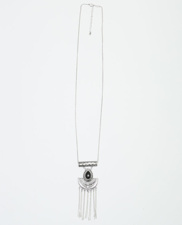 Collier sautoir ethnique argenté - Pimkie