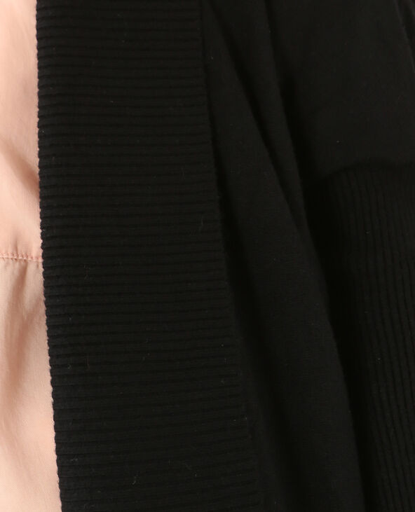 Gilet long à côtes noir - Pimkie