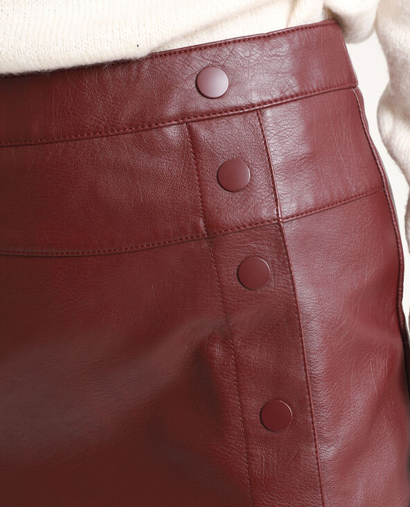 Jupe en faux cuir violet - Pimkie