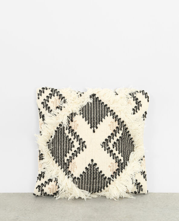 Housse de coussin à franges blanc - Pimkie
