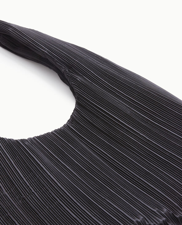 Sac en tissu plissé porté épaule noir - Pimkie